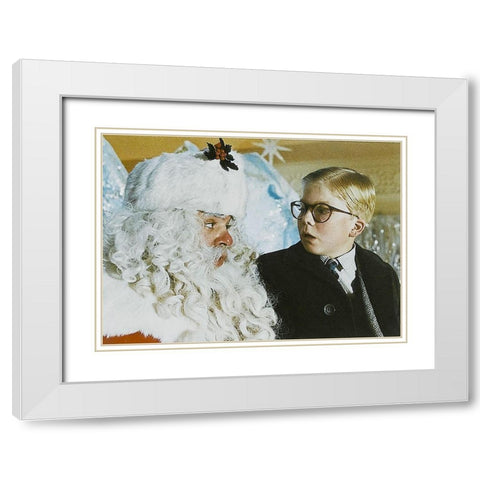 A Christmas Story Promotional Still White Modern Wood Framed Art Print with Double Matting by Hollywood Photo Archive