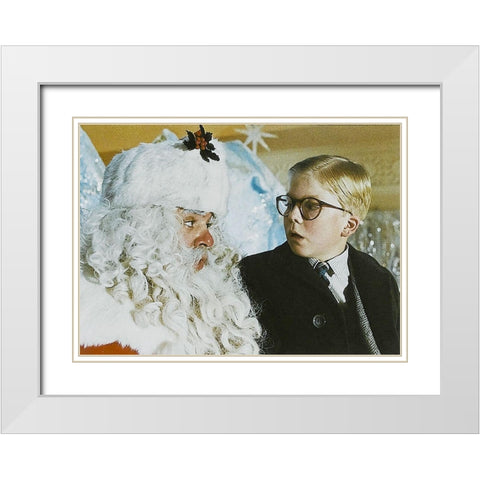 A Christmas Story Promotional Still White Modern Wood Framed Art Print with Double Matting by Hollywood Photo Archive