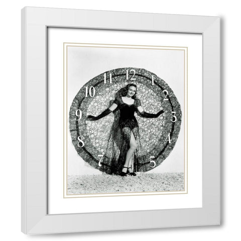 Happy New Year - Donna Reed White Modern Wood Framed Art Print with Double Matting by Hollywood Photo Archive