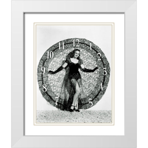 Happy New Year - Donna Reed White Modern Wood Framed Art Print with Double Matting by Hollywood Photo Archive