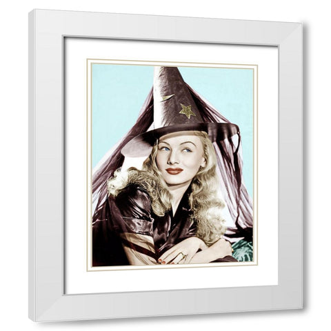 I Married a Witch - Veronica Lake White Modern Wood Framed Art Print with Double Matting by Hollywood Photo Archive