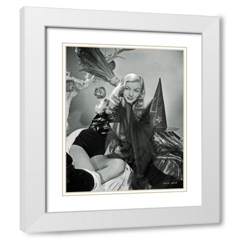 I Married a Witch - Veronica Lake White Modern Wood Framed Art Print with Double Matting by Hollywood Photo Archive