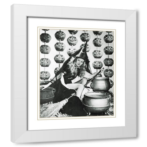 I Married a Witch - Veronica Lake White Modern Wood Framed Art Print with Double Matting by Hollywood Photo Archive