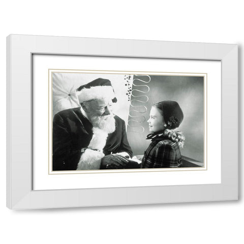 Promotional Still - Miracle on 34th Street White Modern Wood Framed Art Print with Double Matting by Hollywood Photo Archive