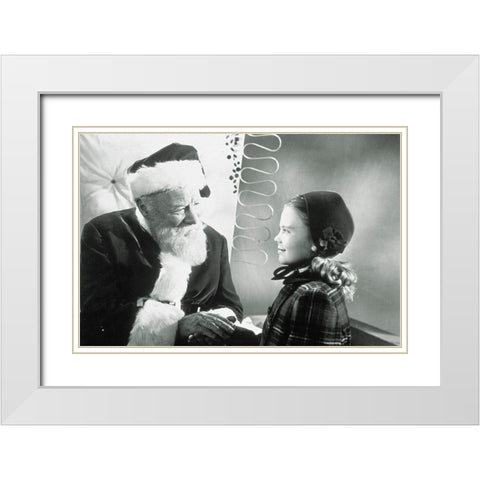 Promotional Still - Miracle on 34th Street White Modern Wood Framed Art Print with Double Matting by Hollywood Photo Archive