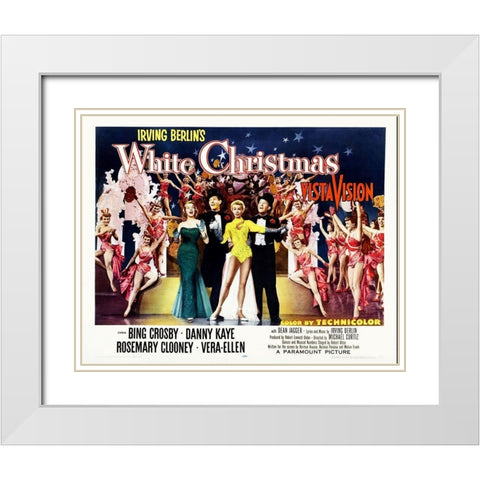 White Christmas White Modern Wood Framed Art Print with Double Matting by Hollywood Photo Archive