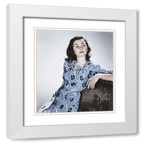 Jean Simmons White Modern Wood Framed Art Print with Double Matting by Hollywood Photo Archive