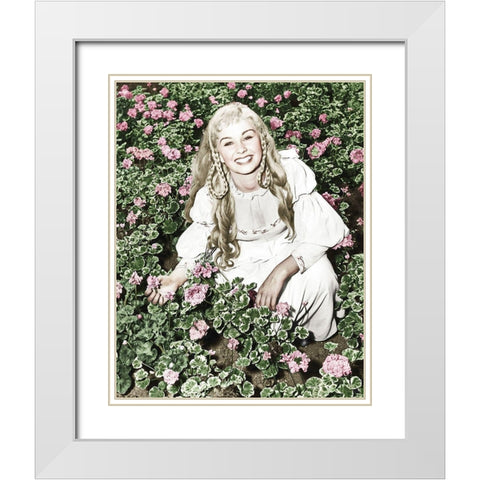 Jean Simmons White Modern Wood Framed Art Print with Double Matting by Hollywood Photo Archive