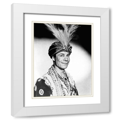 Joe E Brown White Modern Wood Framed Art Print with Double Matting by Hollywood Photo Archive