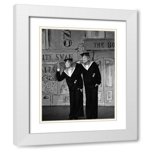 Julie Andrews White Modern Wood Framed Art Print with Double Matting by Hollywood Photo Archive