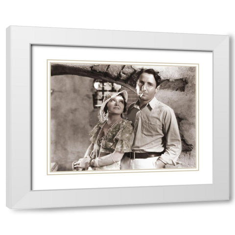 Victor Jory - The Devils in Love White Modern Wood Framed Art Print with Double Matting by Hollywood Photo Archive