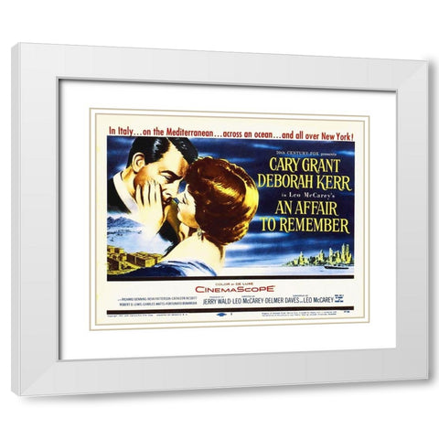 An Affair to Remember White Modern Wood Framed Art Print with Double Matting by Hollywood Photo Archive
