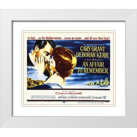 An Affair to Remember White Modern Wood Framed Art Print with Double Matting by Hollywood Photo Archive