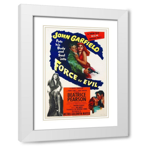 Force of Evil White Modern Wood Framed Art Print with Double Matting by Hollywood Photo Archive