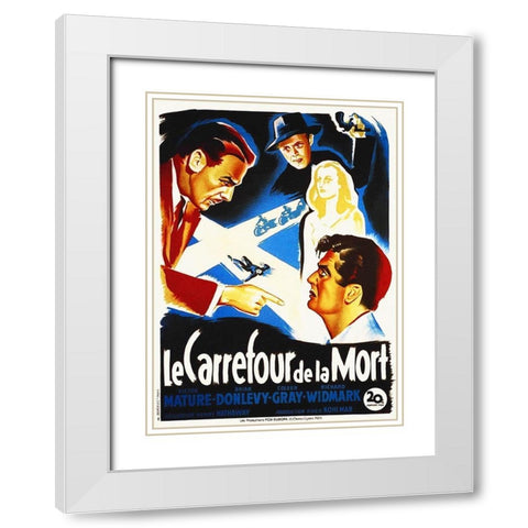 French - Kiss of Death White Modern Wood Framed Art Print with Double Matting by Hollywood Photo Archive