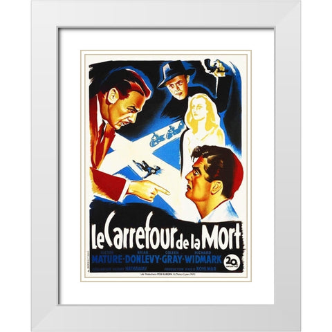 French - Kiss of Death White Modern Wood Framed Art Print with Double Matting by Hollywood Photo Archive