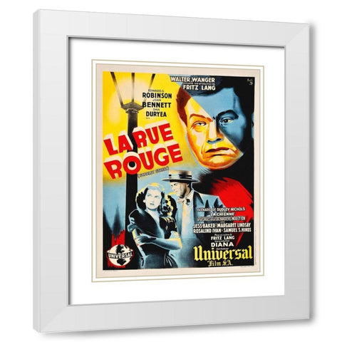 French - Scarlet Street White Modern Wood Framed Art Print with Double Matting by Hollywood Photo Archive