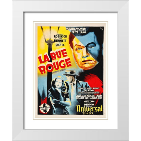 French - Scarlet Street White Modern Wood Framed Art Print with Double Matting by Hollywood Photo Archive