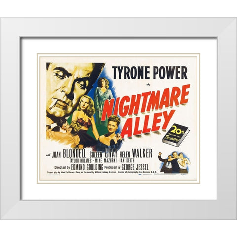 Nightmare Alley White Modern Wood Framed Art Print with Double Matting by Hollywood Photo Archive