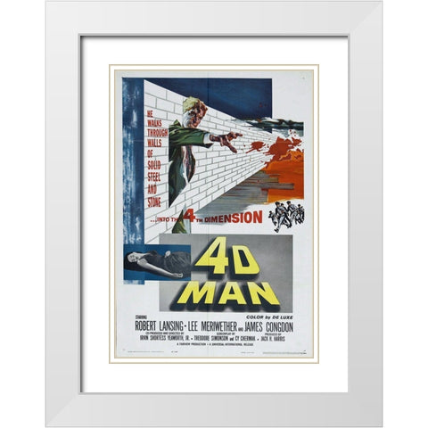 4D Man, 1959 White Modern Wood Framed Art Print with Double Matting by Hollywood Photo Archive