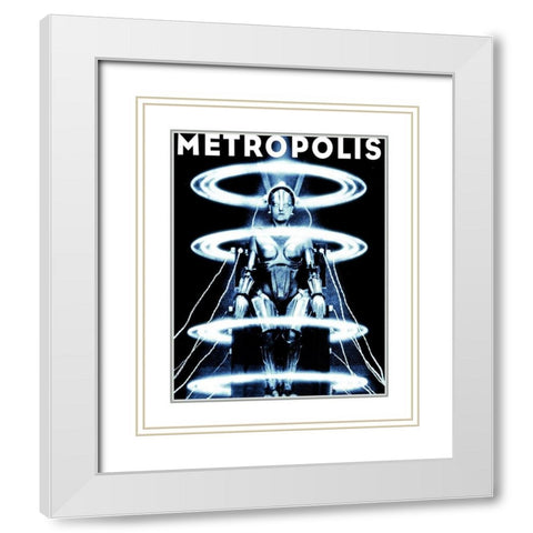 Metropolis White Modern Wood Framed Art Print with Double Matting by Hollywood Photo Archive