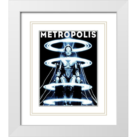 Metropolis White Modern Wood Framed Art Print with Double Matting by Hollywood Photo Archive