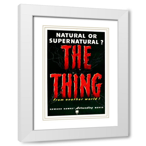 The Thing From Another World White Modern Wood Framed Art Print with Double Matting by Hollywood Photo Archive