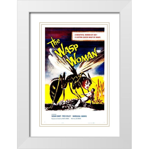 The Wasp Woman, 1959 White Modern Wood Framed Art Print with Double Matting by Hollywood Photo Archive
