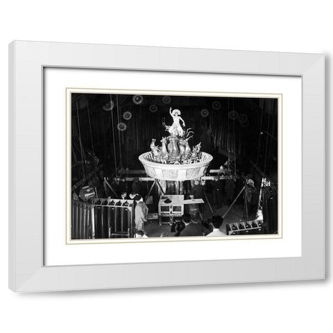 Metropolis - Scene Setup - Production Still White Modern Wood Framed Art Print with Double Matting by Hollywood Photo Archive