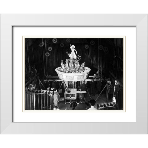 Metropolis - Scene Setup - Production Still White Modern Wood Framed Art Print with Double Matting by Hollywood Photo Archive
