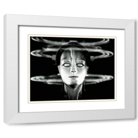 Metropolis - Maschinenmensch - Production Still White Modern Wood Framed Art Print with Double Matting by Hollywood Photo Archive