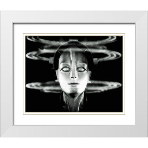 Metropolis - Maschinenmensch - Production Still White Modern Wood Framed Art Print with Double Matting by Hollywood Photo Archive