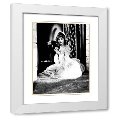 Lillian Gish White Modern Wood Framed Art Print with Double Matting by Hollywood Photo Archive
