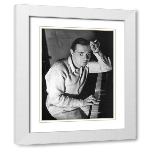 Peter Lorre White Modern Wood Framed Art Print with Double Matting by Hollywood Photo Archive