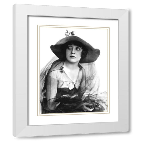 Mabel Normand White Modern Wood Framed Art Print with Double Matting by Hollywood Photo Archive