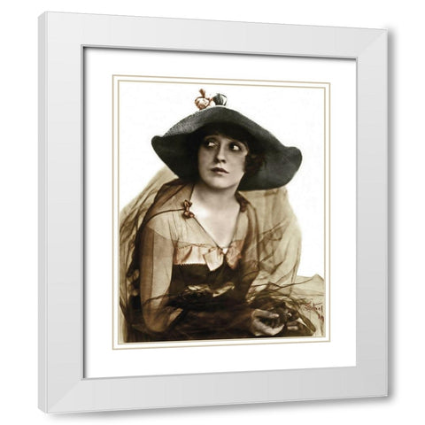 Mable Normand White Modern Wood Framed Art Print with Double Matting by Hollywood Photo Archive