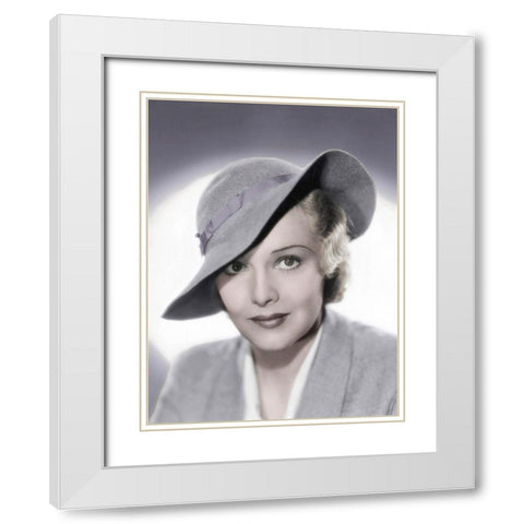 Madeleine Carroll - Secret Agent White Modern Wood Framed Art Print with Double Matting by Hollywood Photo Archive