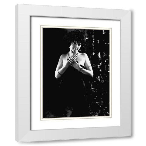 Mae Busch White Modern Wood Framed Art Print with Double Matting by Hollywood Photo Archive