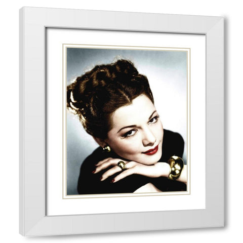 Maria Montez White Modern Wood Framed Art Print with Double Matting by Hollywood Photo Archive