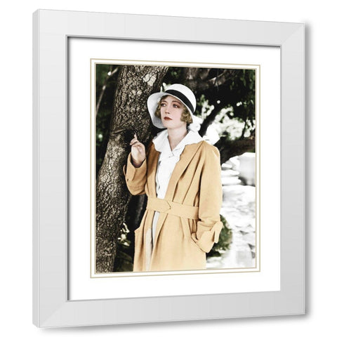 Marion Davies White Modern Wood Framed Art Print with Double Matting by Hollywood Photo Archive