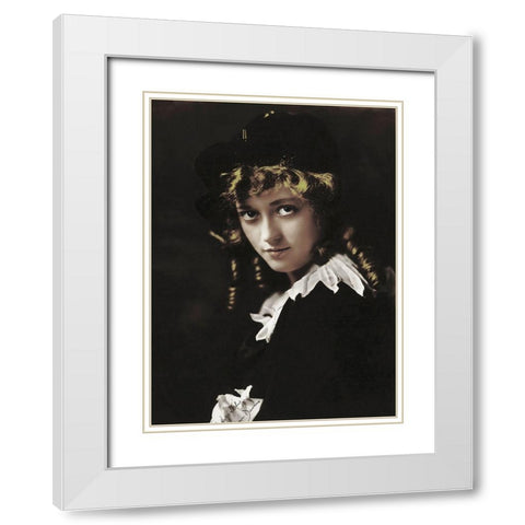 Marion Davies White Modern Wood Framed Art Print with Double Matting by Hollywood Photo Archive