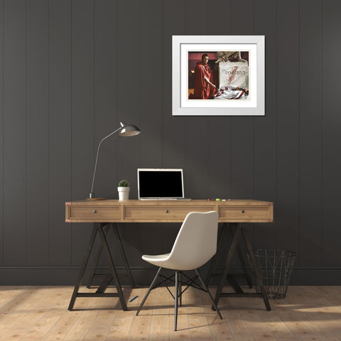 Marlon Brando White Modern Wood Framed Art Print with Double Matting by Hollywood Photo Archive