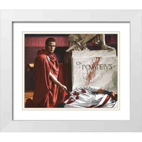 Marlon Brando White Modern Wood Framed Art Print with Double Matting by Hollywood Photo Archive