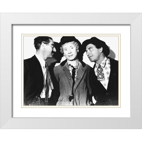 Marx Brothers White Modern Wood Framed Art Print with Double Matting by Hollywood Photo Archive