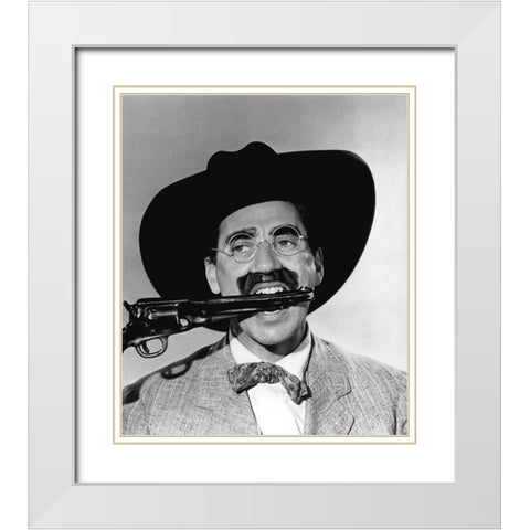 Marx Brothers White Modern Wood Framed Art Print with Double Matting by Hollywood Photo Archive