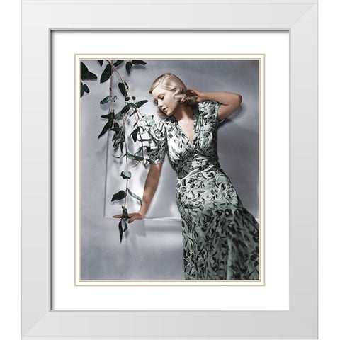 Mary Carlisle White Modern Wood Framed Art Print with Double Matting by Hollywood Photo Archive