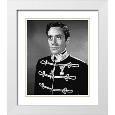 Mel Ferrer White Modern Wood Framed Art Print with Double Matting by Hollywood Photo Archive