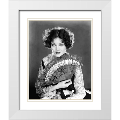 Myrna Loy - The Desert Song White Modern Wood Framed Art Print with Double Matting by Hollywood Photo Archive