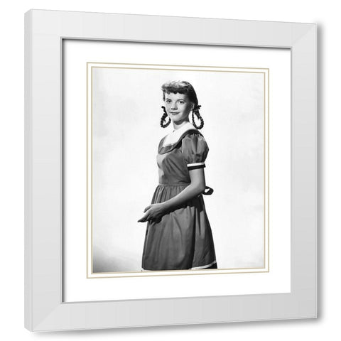 Natalie Wood White Modern Wood Framed Art Print with Double Matting by Hollywood Photo Archive