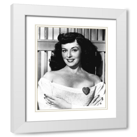 Paulette Goddard White Modern Wood Framed Art Print with Double Matting by Hollywood Photo Archive